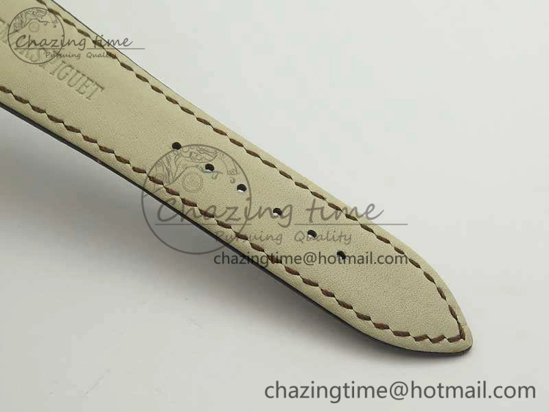 Versatile Millennium Series 15350 SS V9F 1:1 Best Edition Skeletonal Dial On Dark Brown Leather Strap A 4947