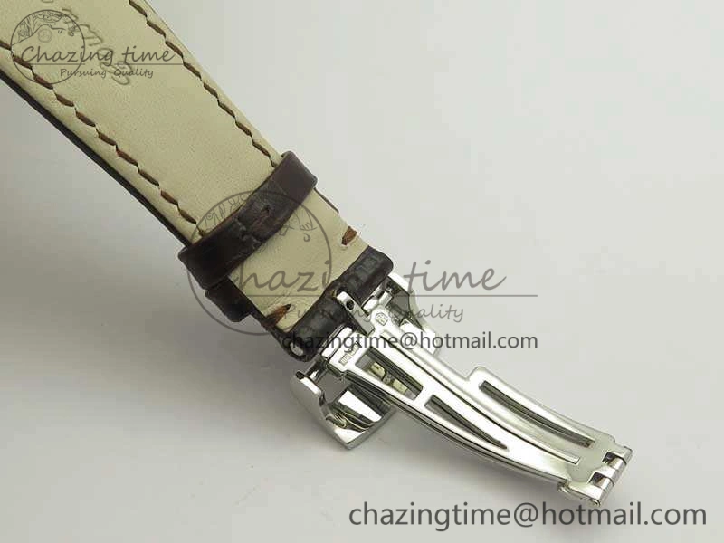 Versatile Millennium Series 15350 SS V9F 1:1 Best Edition Skeletonal Dial On Dark Brown Leather Strap A 4947