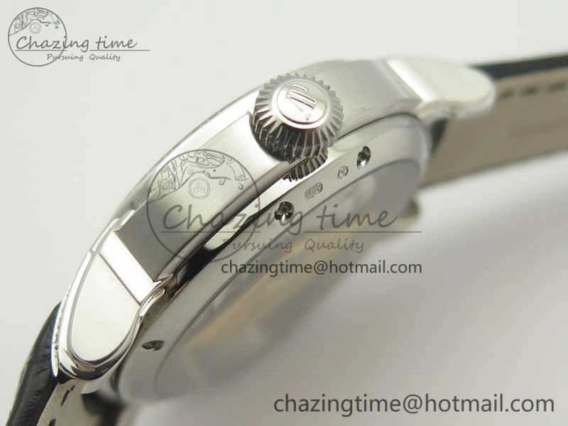Millennium Series 15350 SS V9F 1:1 Best Edition White dial Black Diam on Black Leather Strap A SmartChoice 4926