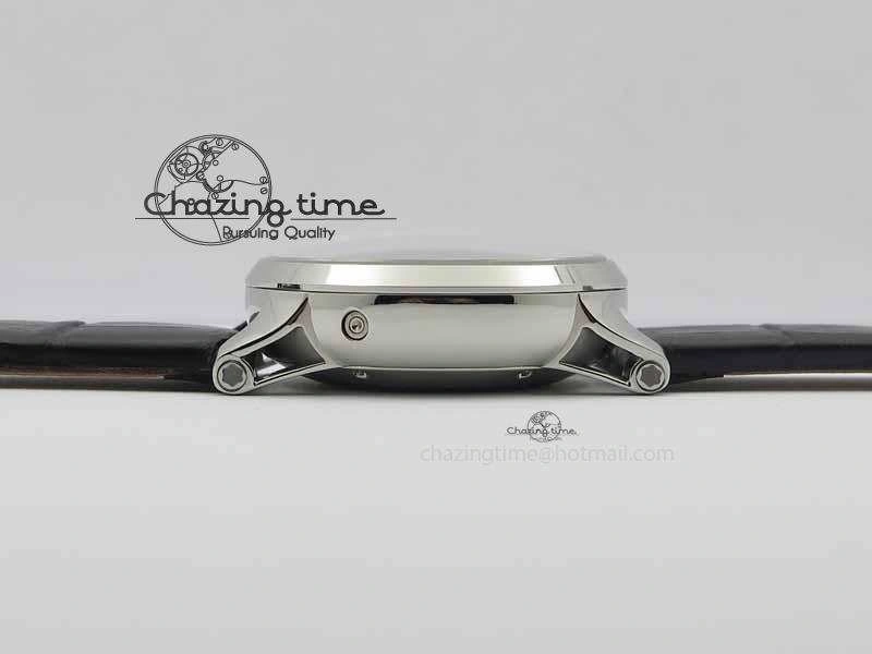 Montblanc Timewalker Chrono SS Black Dial RG Numerals On Leather Strap A SmartChoice 7617