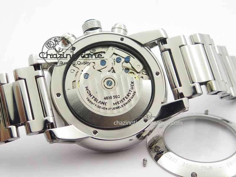 Montblanc Timewalker Chrono SS Black Dial Red 30 Sub Dial On SS Bracelet A TopPick 7616