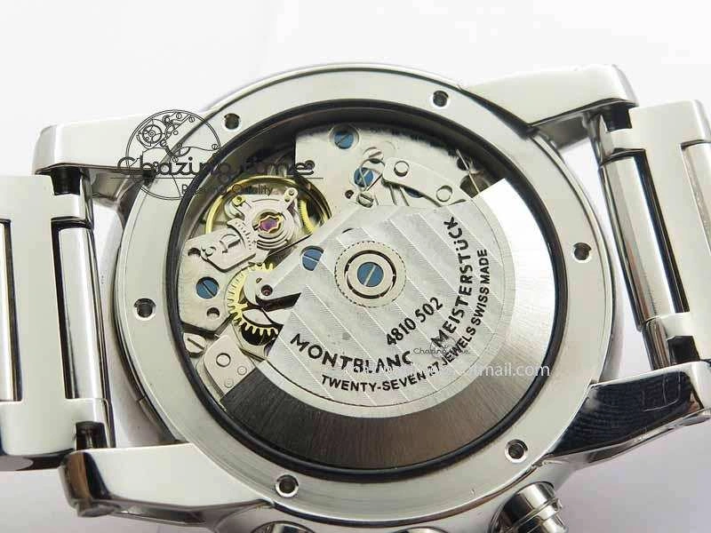 Montblanc Timewalker Chrono SS Black Dial Red 30 Sub Dial On SS Bracelet A TopPick 7616
