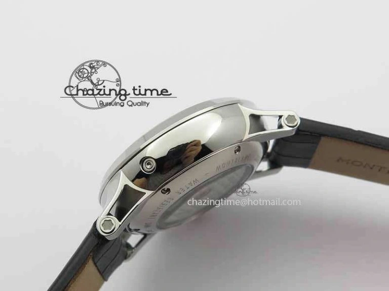 Montblanc Timewalker Chrono SS Black Dial Red 50 On Leather Strap A Original 7619
