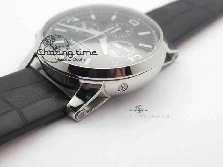 Montblanc Timewalker Chrono SS Black Dial Red 50 On Leather Strap A Original 7619