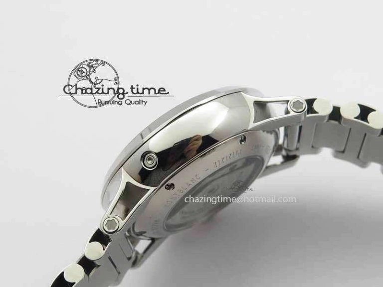 Montblanc Timewalker Chrono SS White Dial RG Numerals On SS Bracelet A Contemporary 7615