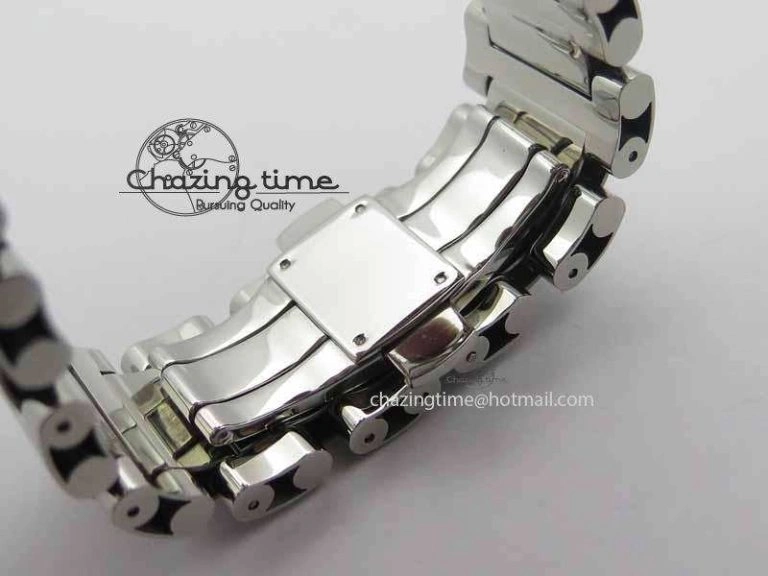 Montblanc Timewalker Chrono SS White Dial Silver Numerals On SS Bracelet A Bold 7614