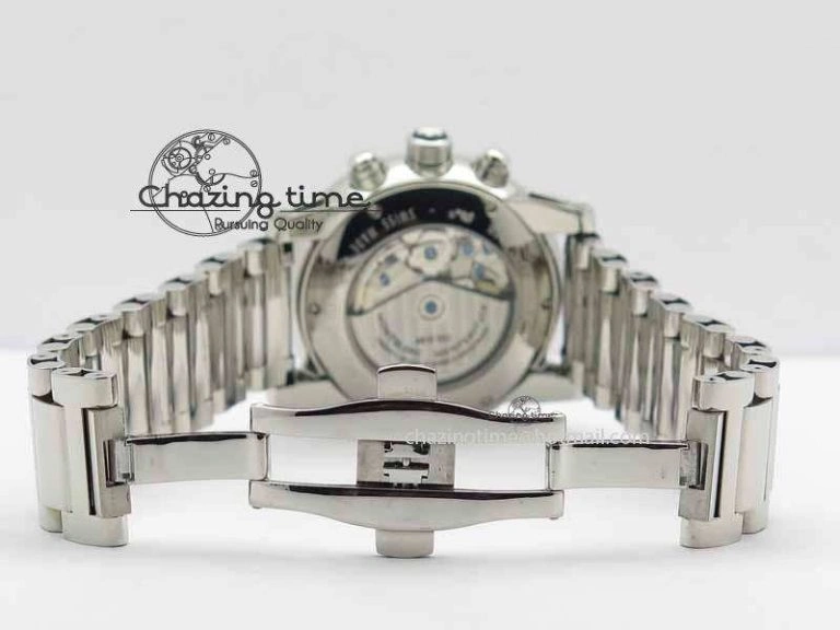 Montblanc Timewalker Chrono SS White Dial Silver Numerals On SS Bracelet A Bold 7614