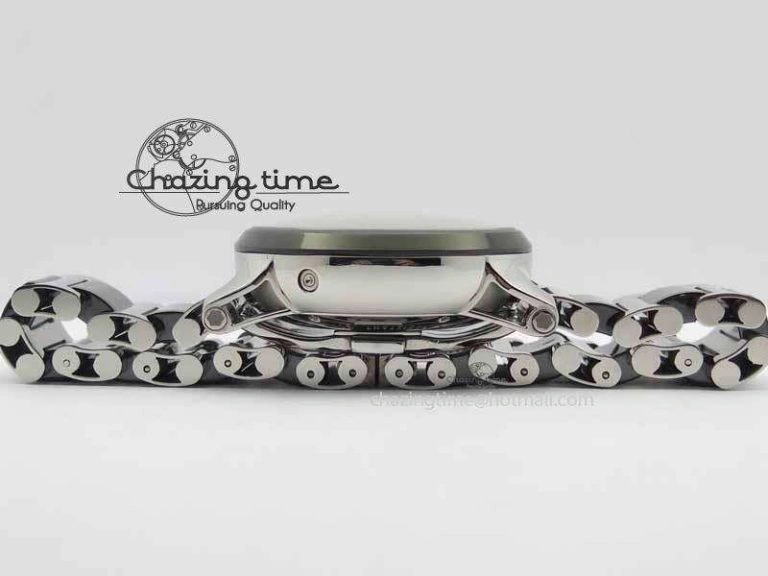 Soft Montblanc Timewalker GAF Chrono SS Ceramic Black Dial On SS Bracelet A 7628