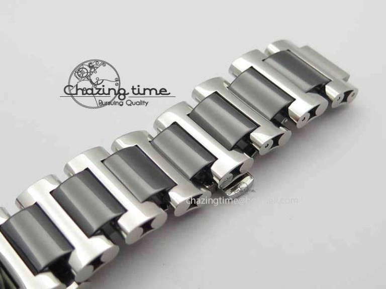 Soft Montblanc Timewalker GAF Chrono SS Ceramic Black Dial On SS Bracelet A 7628
