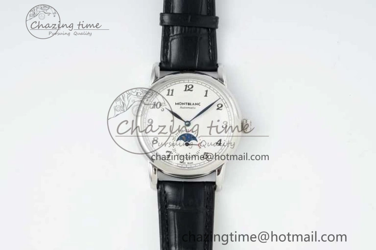 Soft Montblanc Timewalker GAF Chrono SS Ceramic Black Dial On SS Bracelet A 7628