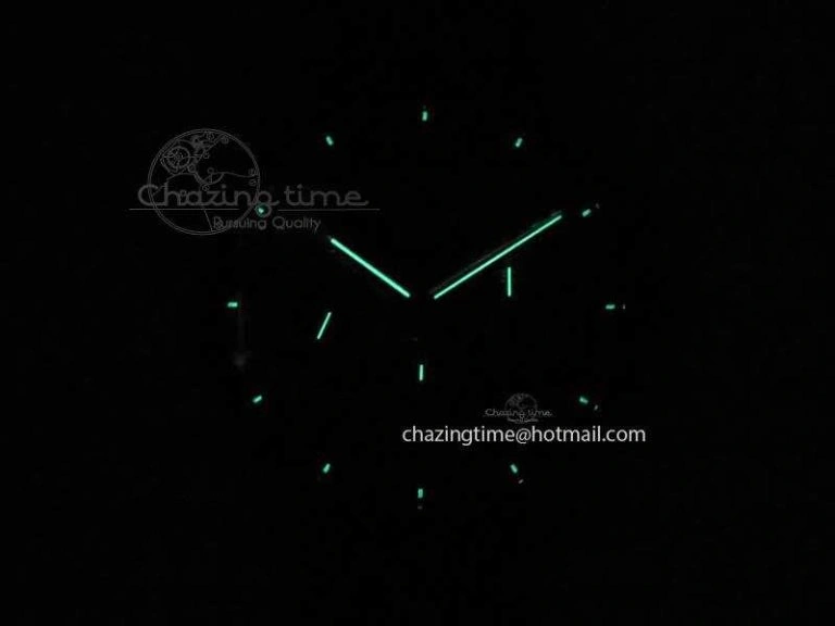 GoodFit Montblanc Timewalker GAF Chrono SS Ceramic Black On Leather Strap A 7629