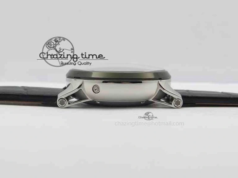 GoodFit Montblanc Timewalker GAF Chrono SS Ceramic Black On Leather Strap A 7629