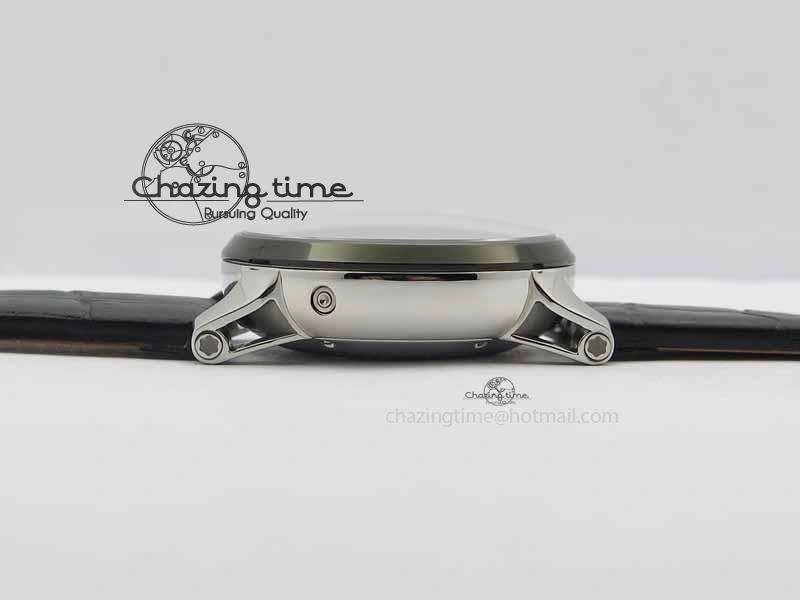 GoodFit Montblanc Timewalker GAF Chrono SS Ceramic Black On Leather Strap A 7629
