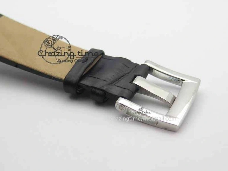 GoodFit Montblanc Timewalker GAF Chrono SS Ceramic Black On Leather Strap A 7629