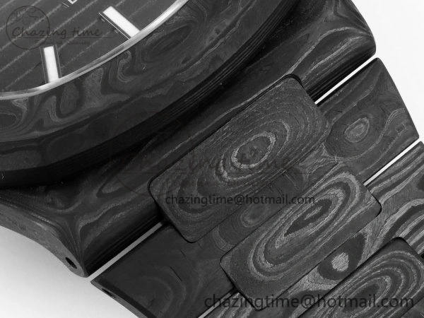 NAUTILUS 5711 DIW CARBON DIWF 1:1 BEST EDITION BLACK TEXTURED DIAL ON CARBON BRACELET 324CS Bright 8780