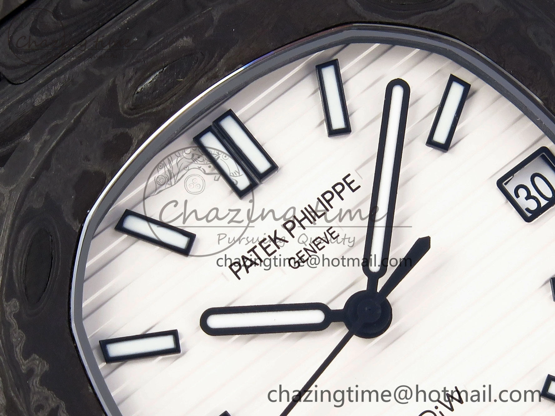 NAUTILUS 5711 DIW CARBON DIWF 1:1 BEST EDITION BLACK BLUE TEXTURED DIAL ON CARBON BRACELET 324CS MultiPurpose 8781