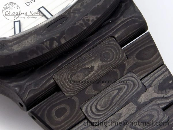 NAUTILUS 5711 DIW CARBON DIWF 1:1 BEST EDITION BLACK BLUE TEXTURED DIAL ON CARBON BRACELET 324CS MultiPurpose 8781