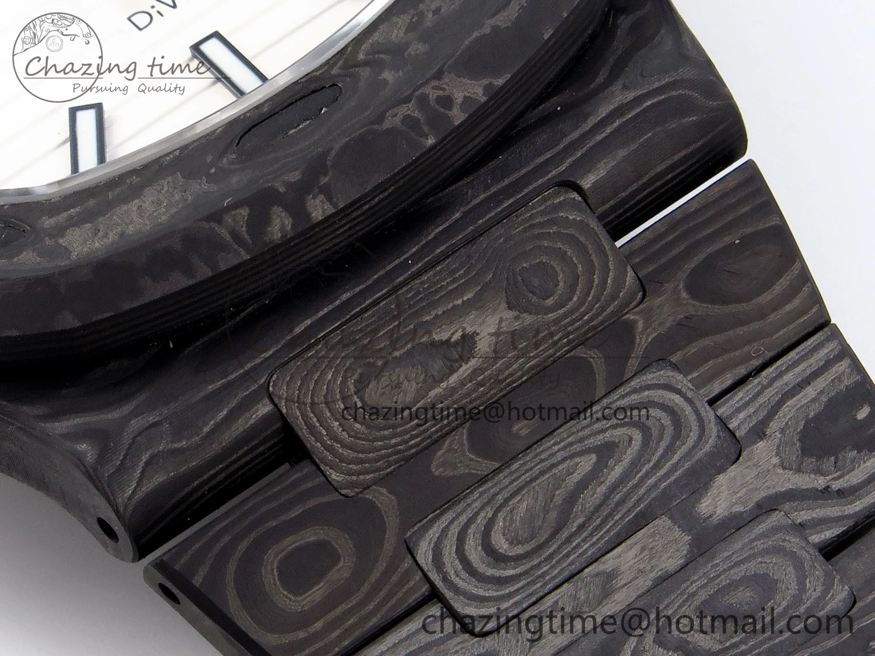 NAUTILUS 5711 DIW CARBON DIWF 1:1 BEST EDITION BLACK BLUE TEXTURED DIAL ON CARBON BRACELET 324CS MultiPurpose 8781