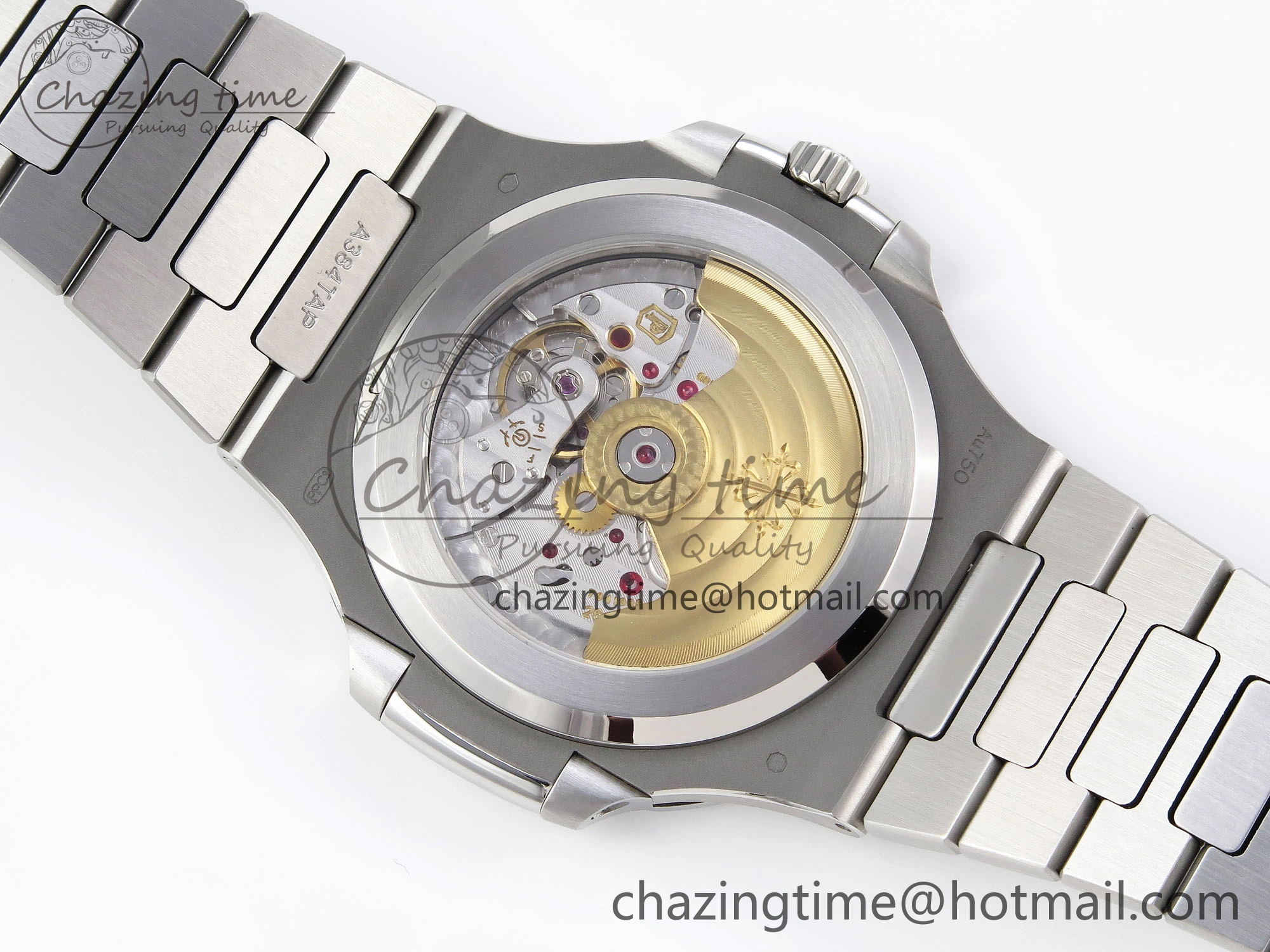 TopPick NAUTILUS 5811 1G PPF 1:1 BEST EDITION BLUE TEXTURED DIAL ON SS BRACELET 330CS 8769