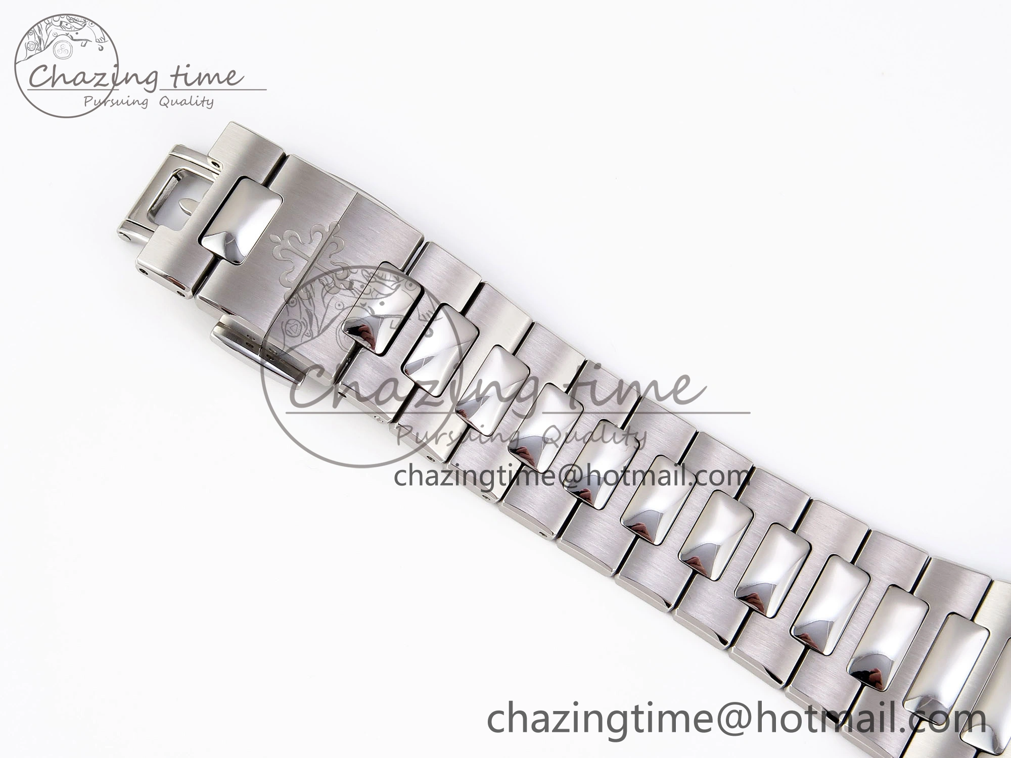 TopPick NAUTILUS 5811 1G PPF 1:1 BEST EDITION BLUE TEXTURED DIAL ON SS BRACELET 330CS 8769