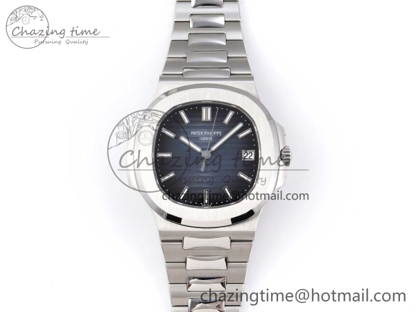 TopPick NAUTILUS 5811 1G PPF 1:1 BEST EDITION BLUE TEXTURED DIAL ON SS BRACELET 330CS 8769
