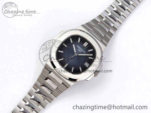 TopPick NAUTILUS 5811 1G PPF 1:1 BEST EDITION BLUE TEXTURED DIAL ON SS BRACELET 330CS 8769