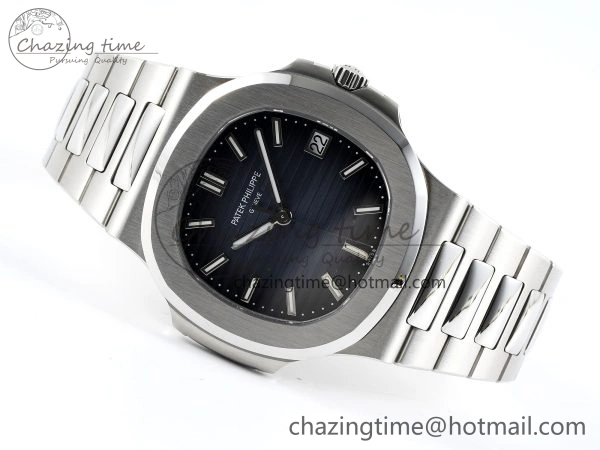 TopPick NAUTILUS 5811 1G PPF 1:1 BEST EDITION BLUE TEXTURED DIAL ON SS BRACELET 330CS 8769