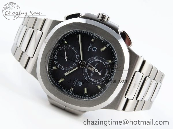 NAUTILUS 5990 SS SPPF 1:1 BEST EDITION BLUE DIAL ON SS BRACELET A28-520 CLONE HighPerformance 8783