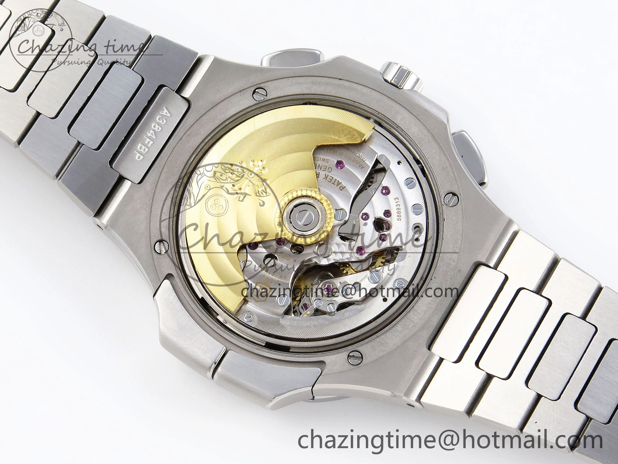 NAUTILUS 5990 SS SPPF 1:1 BEST EDITION BLUE DIAL ON SS BRACELET A28-520 CLONE HighPerformance 8783