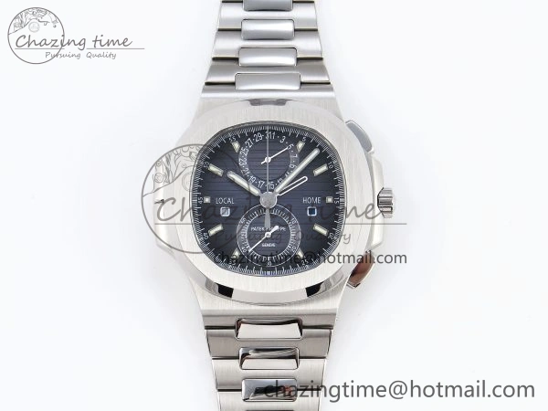 NAUTILUS 5990 SS SPPF 1:1 BEST EDITION BLUE DIAL ON SS BRACELET A28-520 CLONE HighPerformance 8783