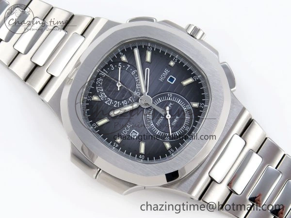 NAUTILUS 5990 SS SPPF 1:1 BEST EDITION BLUE DIAL ON SS BRACELET A28-520 CLONE HighPerformance 8783