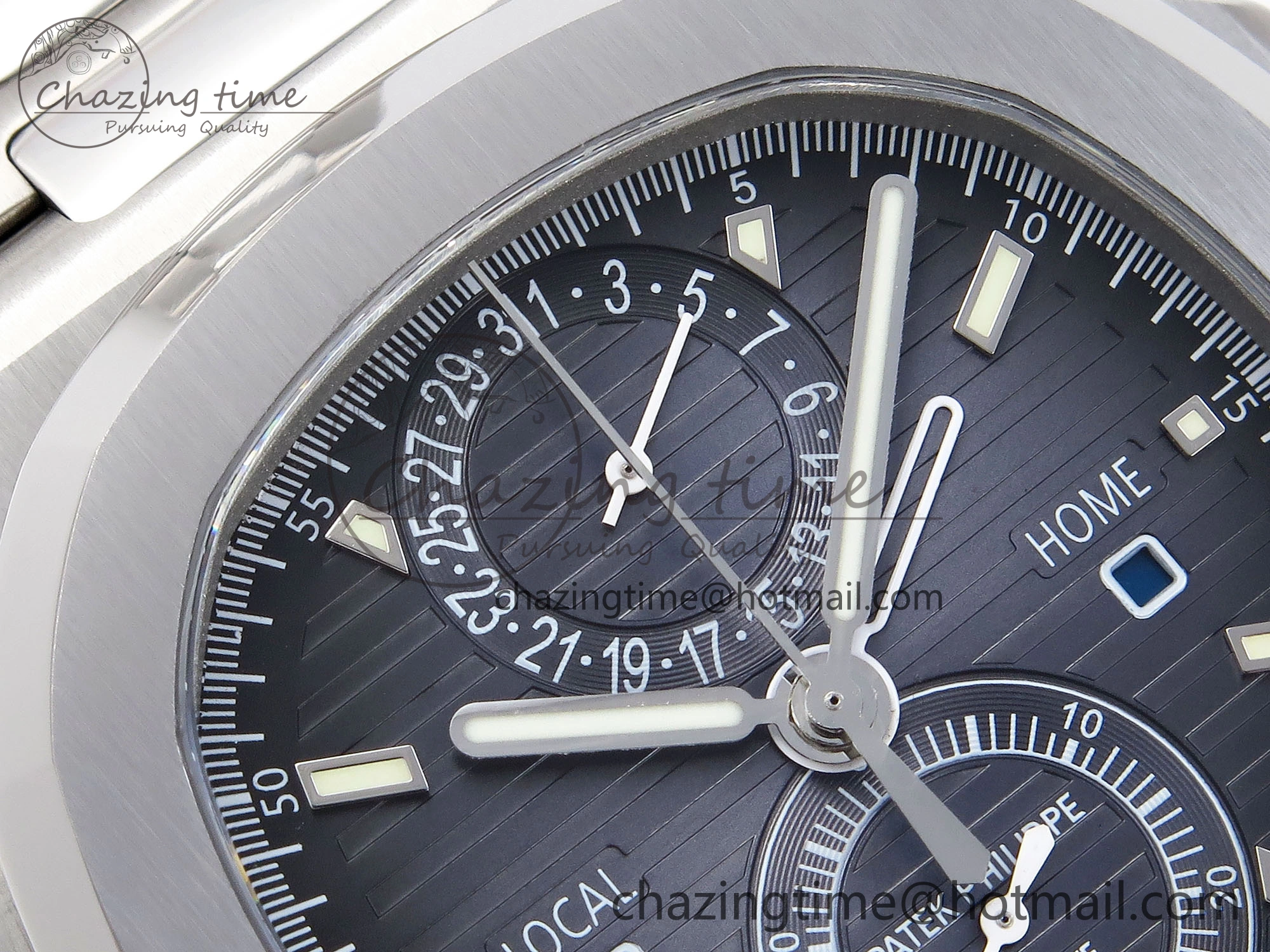 NAUTILUS 5990 SS SPPF 1:1 BEST EDITION BLUE DIAL ON SS BRACELET A28-520 CLONE HighPerformance 8783