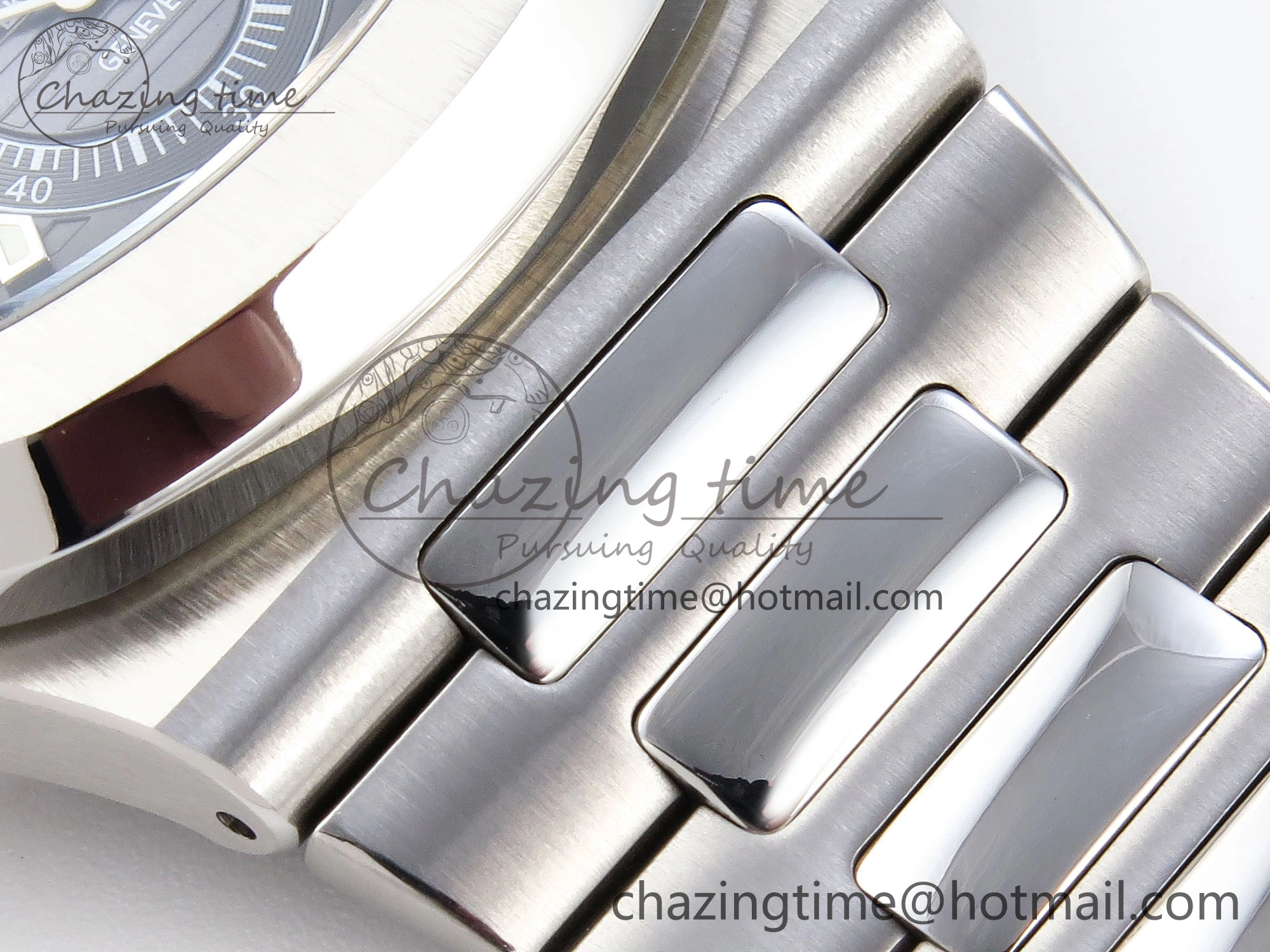 NAUTILUS 5990 SS SPPF 1:1 BEST EDITION BLUE DIAL ON SS BRACELET A28-520 CLONE HighPerformance 8783