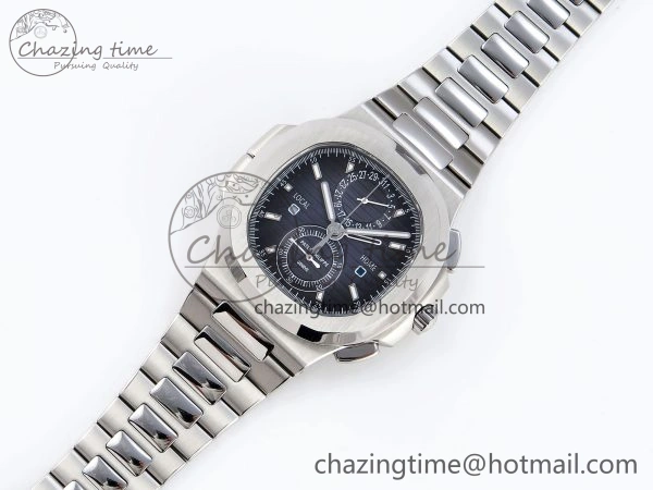 NAUTILUS 5990 SS SPPF 1:1 BEST EDITION GRAY DIAL ON SS BRACELET A28-520 CLONE ZipUp 8782