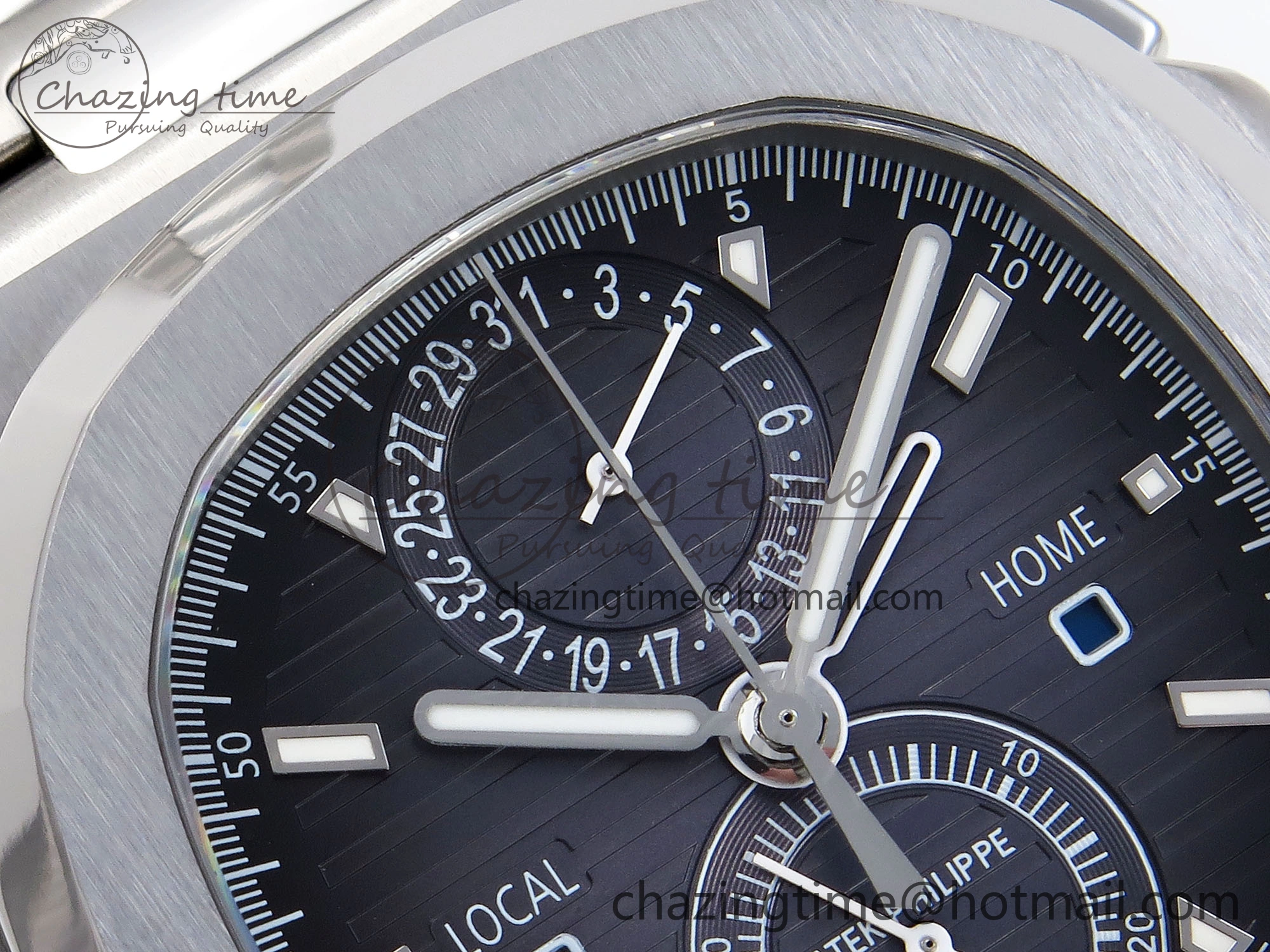 NAUTILUS 5990 SS SPPF 1:1 BEST EDITION GRAY DIAL ON SS BRACELET A28-520 CLONE ZipUp 8782