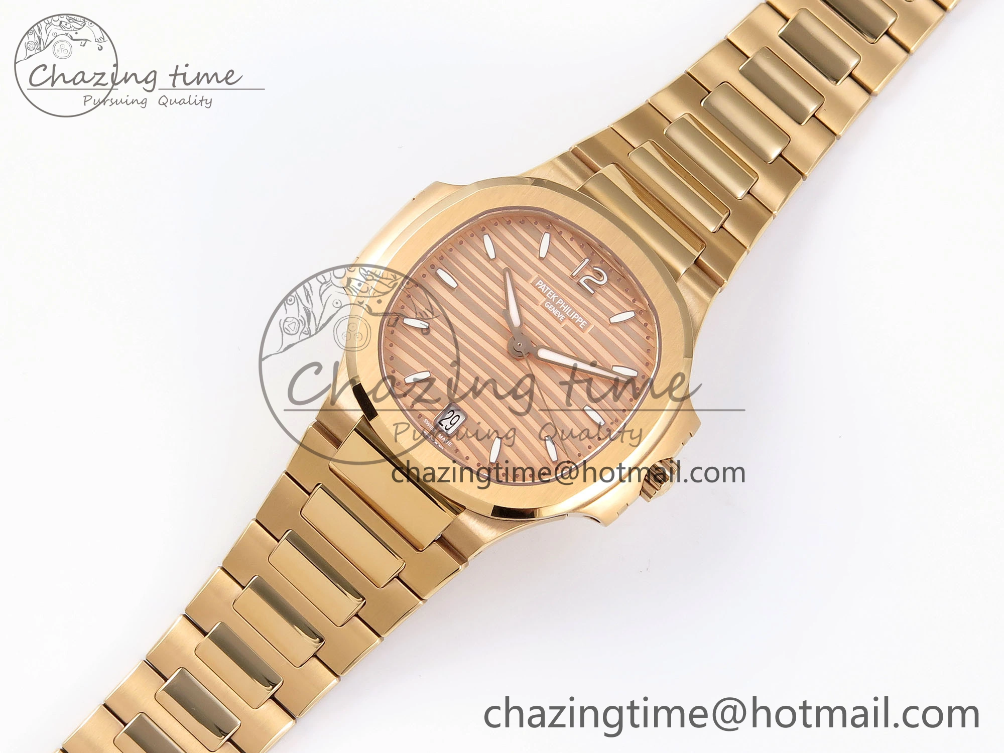 NAUTILUS 7118 LADIES RG PPF 1:1 BEST EDITION RG DIAL ON RG BRACELET 324CS Reliable 8776