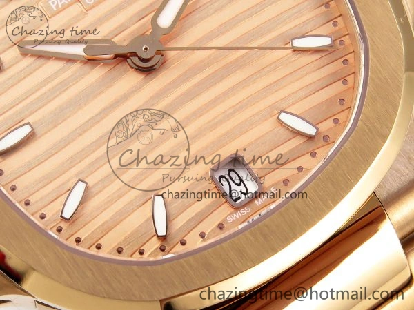 NAUTILUS 7118 LADIES RG PPF 1:1 BEST EDITION RG DIAL ON RG BRACELET 324CS Reliable 8776