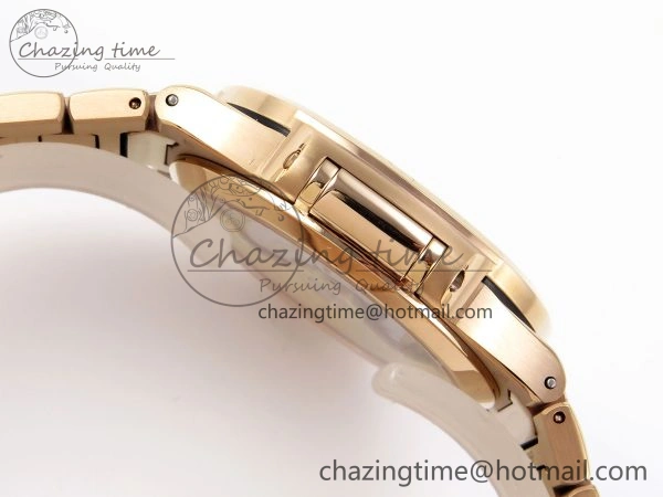 NAUTILUS 7118 LADIES RG PPF 1:1 BEST EDITION WHITE DIAL DIAMONDS BEZEL ON RG BRACELET 324CS Sporty 8777