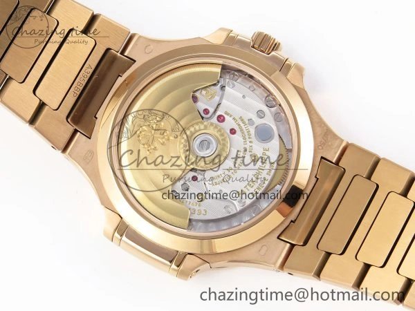 NAUTILUS 7118 LADIES RG PPF 1:1 BEST EDITION WHITE DIAL DIAMONDS BEZEL ON RG BRACELET 324CS Sporty 8777