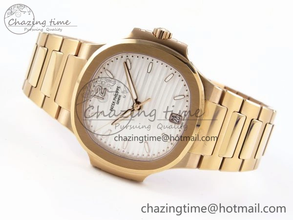 FreshLook NAUTILUS 7118 LADIES RG PPF 1:1 BEST EDITION WHITE DIAL ON RG BRACELET 324CS 8778
