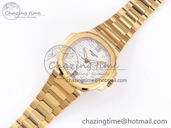 FreshLook NAUTILUS 7118 LADIES RG PPF 1:1 BEST EDITION WHITE DIAL ON RG BRACELET 324CS 8778