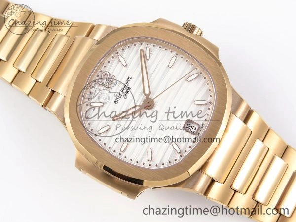 FreshLook NAUTILUS 7118 LADIES RG PPF 1:1 BEST EDITION WHITE DIAL ON RG BRACELET 324CS 8778