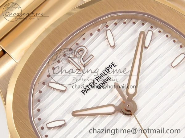 FreshLook NAUTILUS 7118 LADIES RG PPF 1:1 BEST EDITION WHITE DIAL ON RG BRACELET 324CS 8778