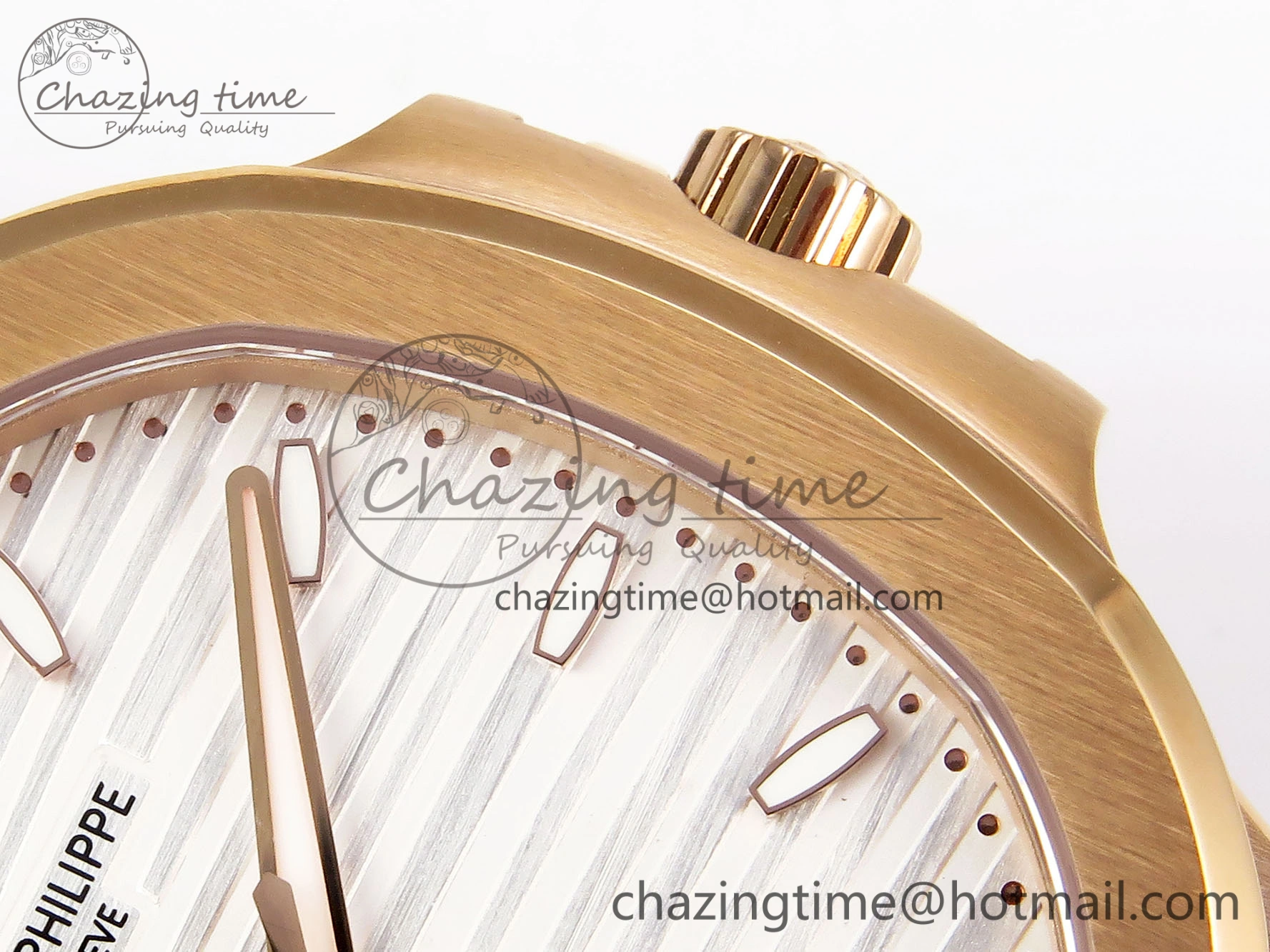 FreshLook NAUTILUS 7118 LADIES RG PPF 1:1 BEST EDITION WHITE DIAL ON RG BRACELET 324CS 8778