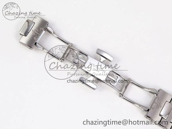 TravelReady NAUTILUS 7118 LADIES SS PPF 1:1 BEST EDITION BLUE DIAL DIAMONDS BEZEL ON SS BRACELET 324CS 8770