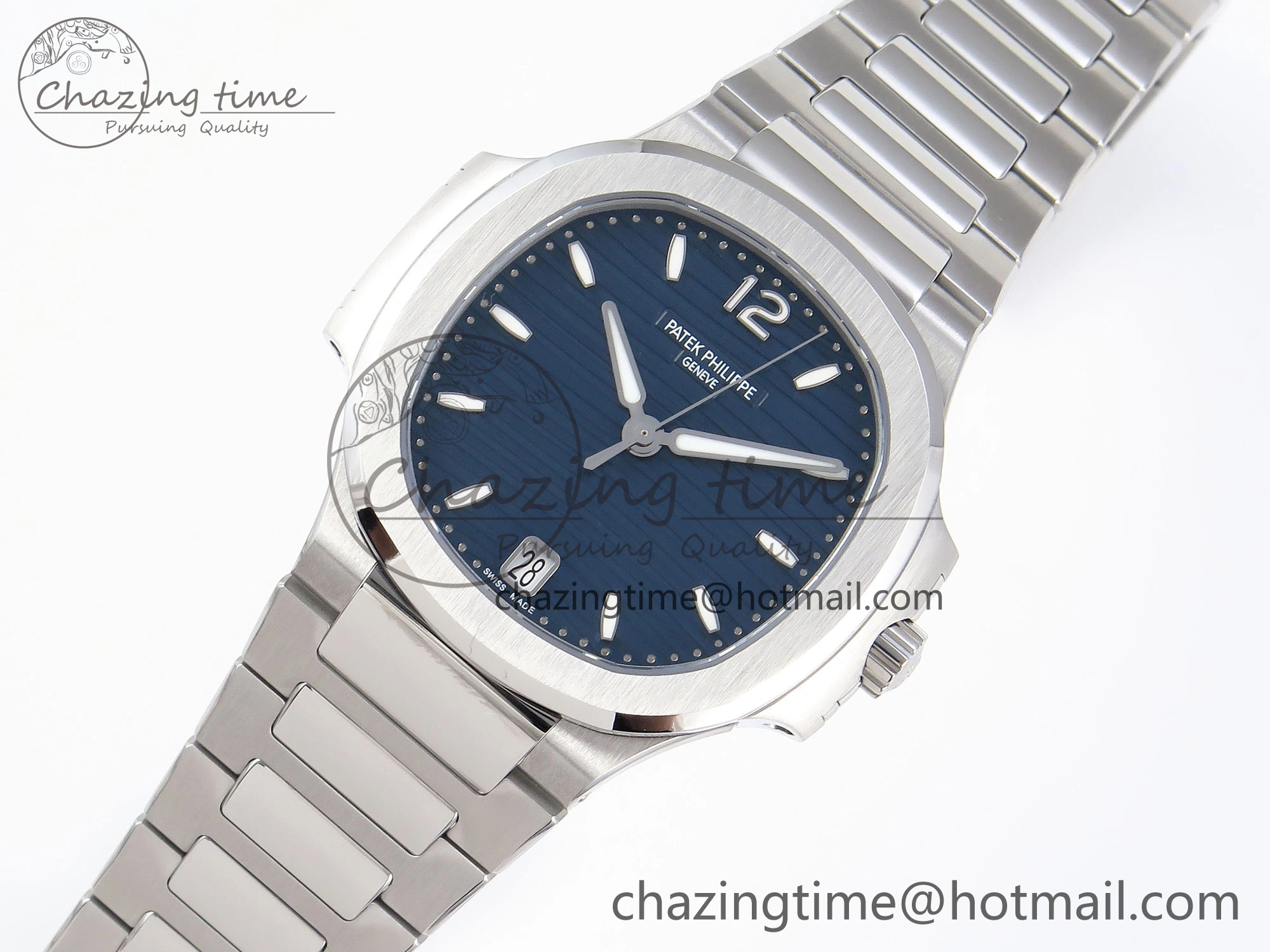 Supportive NAUTILUS 7118 LADIES SS PPF 1:1 BEST EDITION BLUE DIAL ON SS BRACELET 324CS 8768