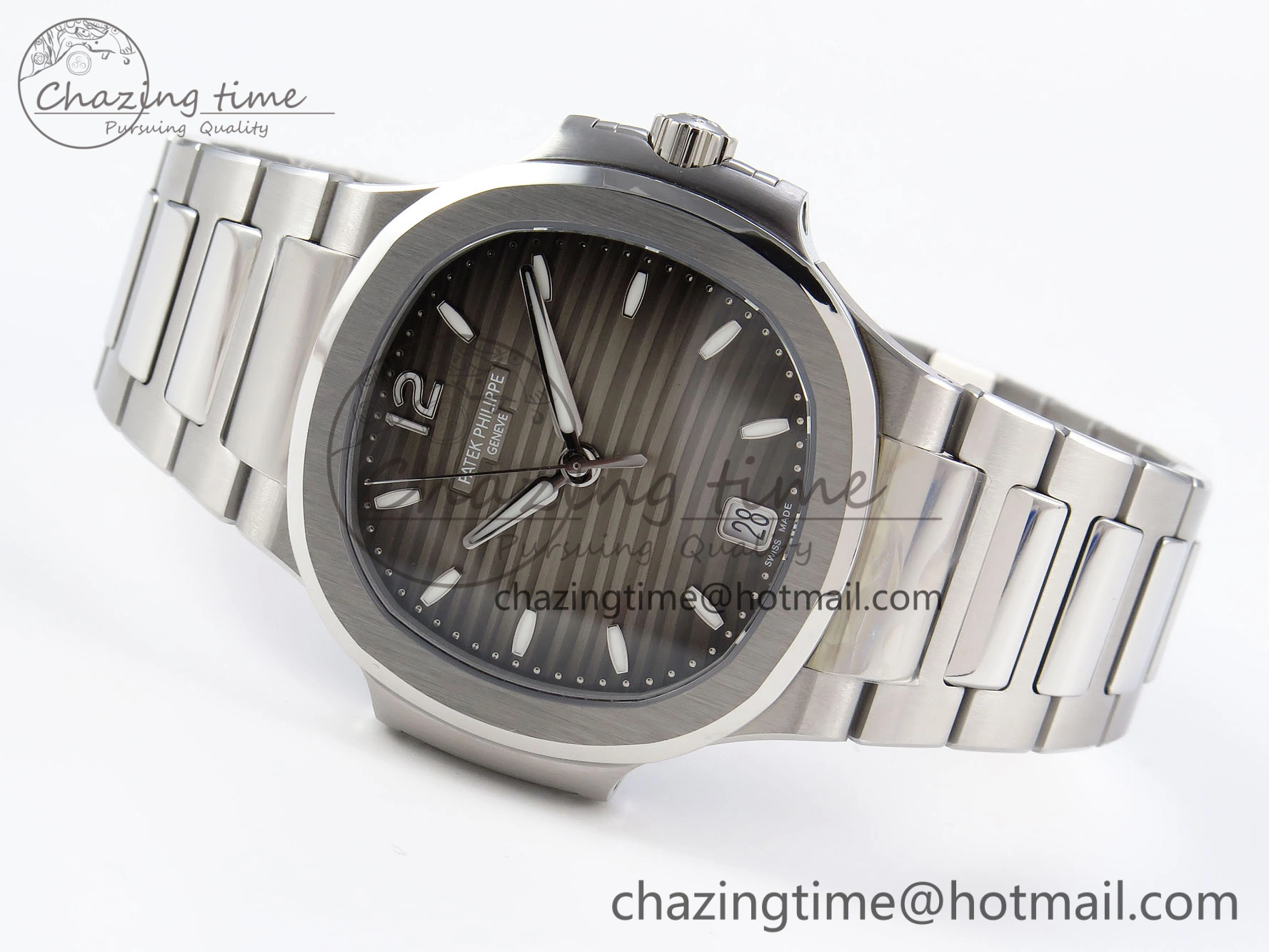 NAUTILUS 7118 LADIES SS PPF 1:1 BEST EDITION BROWN DIAL ON SS BRACELET 324CS Practical 8773