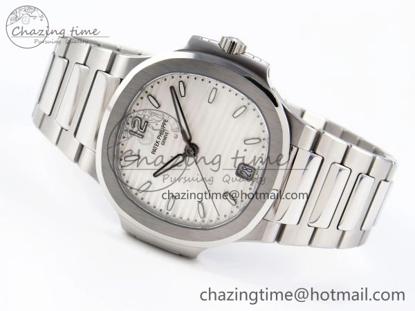 Tailored NAUTILUS 7118 LADIES SS PPF 1:1 BEST EDITION WHITE DIAL ON SS BRACELET 324CS 8772