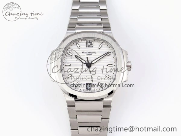 Tailored NAUTILUS 7118 LADIES SS PPF 1:1 BEST EDITION WHITE DIAL ON SS BRACELET 324CS 8772