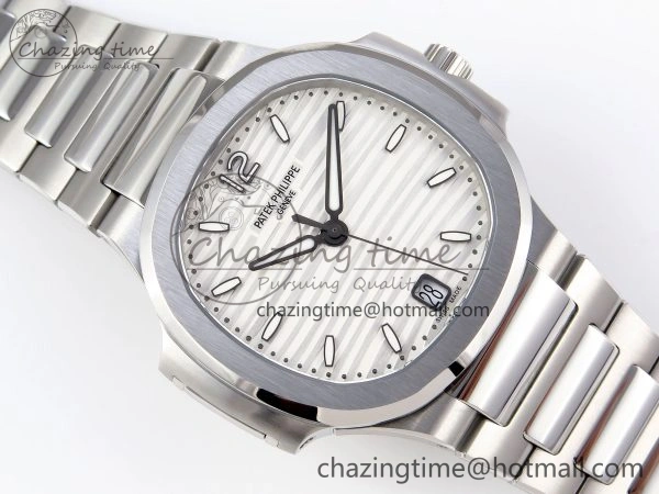 Tailored NAUTILUS 7118 LADIES SS PPF 1:1 BEST EDITION WHITE DIAL ON SS BRACELET 324CS 8772